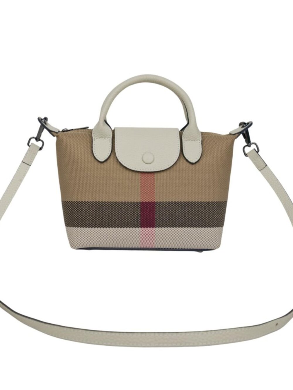 Mini Plaid Purse Leather Trimmed Handbags for women crossbody bag